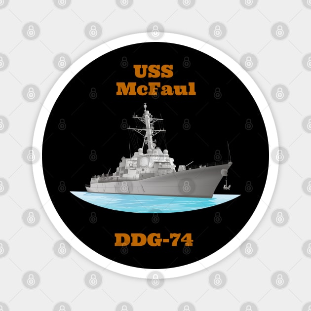 Mc Faul DDG-74 Destroyer Ship Magnet by woormle